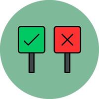 Decision Making Line Filled multicolour Circle Icon vector