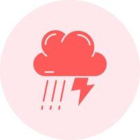 Thunder strom Solid duo tune Icon vector