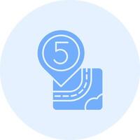 Five Solid duo tune Icon vector