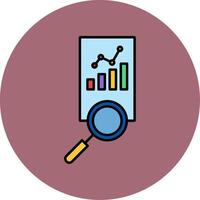 Market Analysis Line Filled multicolour Circle Icon vector