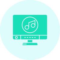 Music Solid duo tune Icon vector