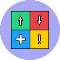 Swot Analysis Line Filled multicolour Circle Icon vector