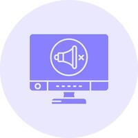 Mute Solid duo tune Icon vector