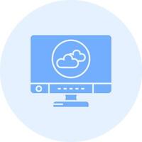 Cloud Solid duo tune Icon vector