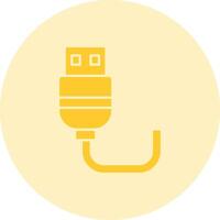 Usb Solid duo tune Icon vector