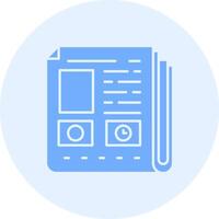 Newspaper Solid duo tune Icon vector