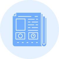 Newspaper Solid duo tune Icon vector