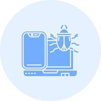 Bug Solid duo tune Icon vector