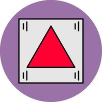 Triangle Line Filled multicolour Circle Icon vector