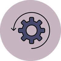 Automate Line Filled multicolour Circle Icon vector