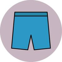 Shorts Line Filled multicolour Circle Icon vector