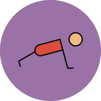 Exercise Line Filled multicolour Circle Icon vector