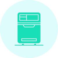 Fridge Solid duo tune Icon vector