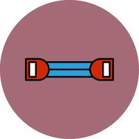 Chest Expander Line Filled multicolour Circle Icon vector