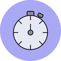 Stopwatch Line Filled multicolour Circle Icon vector