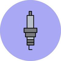 Spark Plug Line Filled multicolour Circle Icon vector