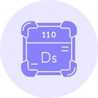 Darmstadtium sólido dúo melodía icono vector