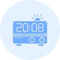 alarma reloj sólido dúo melodía icono vector