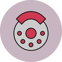 Break Line Filled multicolour Circle Icon vector