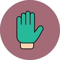 Gloves Line Filled multicolour Circle Icon vector