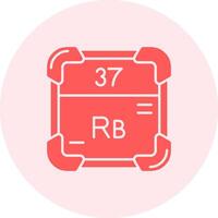 Rubidium Solid duo tune Icon vector