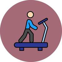 Treadmill Line Filled multicolour Circle Icon vector