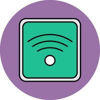 Wifi Line Filled multicolour Circle Icon vector