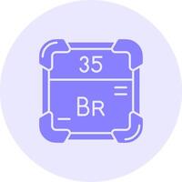 Bromine Solid duo tune Icon vector