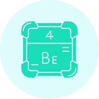 Beryllium Solid duo tune Icon vector