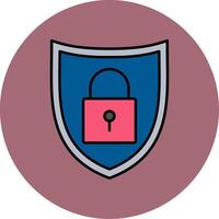 Protection Line Filled multicolour Circle Icon vector