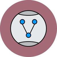 Share Option Line Filled multicolour Circle Icon vector