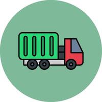 Container Line Filled multicolour Circle Icon vector