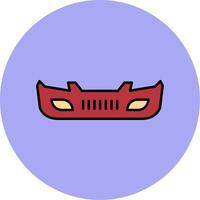 Bumper Line Filled multicolour Circle Icon vector
