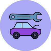 Body Repair Line Filled multicolour Circle Icon vector