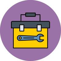 Toolbox Line Filled multicolour Circle Icon vector