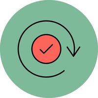 Update Line Filled multicolour Circle Icon vector