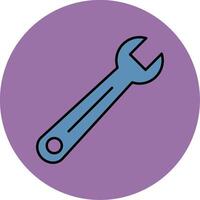 Wrench Line Filled multicolour Circle Icon vector