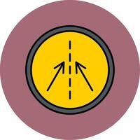 Keep In Line Line Filled multicolour Circle Icon vector