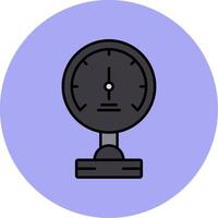 Pressure Meter Line Filled multicolour Circle Icon vector
