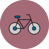 Bicycle Line Filled multicolour Circle Icon vector