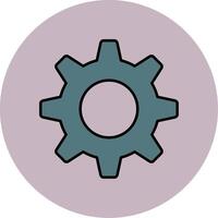 Setting Line Filled multicolour Circle Icon vector