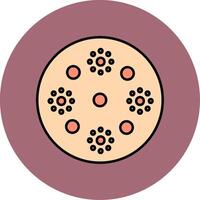 Skin Disease Line Filled multicolour Circle Icon vector