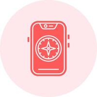 Compass Solid duo tune Icon vector