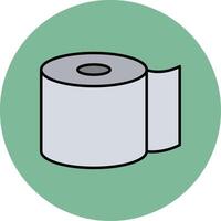 Toilet Paper Line Filled multicolour Circle Icon vector