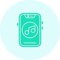 Music Solid duo tune Icon vector