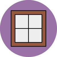 Window Line Filled multicolour Circle Icon vector