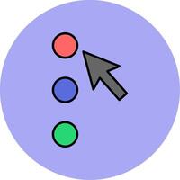 Option Line Filled multicolour Circle Icon vector