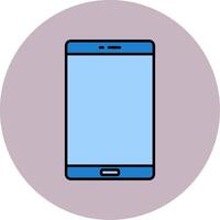 Smart Phone Line Filled multicolour Circle Icon vector