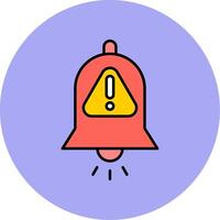 Interruption Line Filled multicolour Circle Icon vector