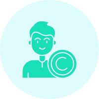 Copyright Solid duo tune Icon vector